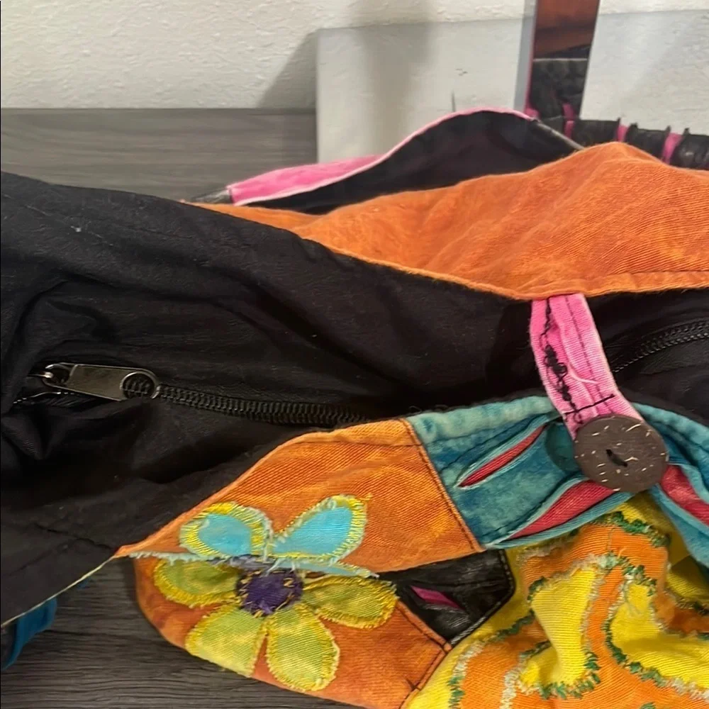 Colorful Patchwork Hobo Bag handmade made in Nepal